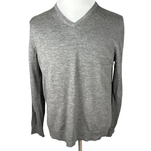 Pull pull col V laine mérinos extra fine Banana Republic vert homme LT | eBay